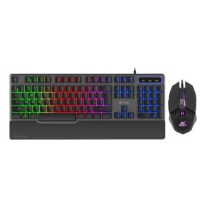 Ant Esports KM540 Gaming Backlit Keyboard and Mouse Combo, LED Wired Gaming Keyboard, Programmable Gaming Mouse for PC/Laptop / Mac – Black